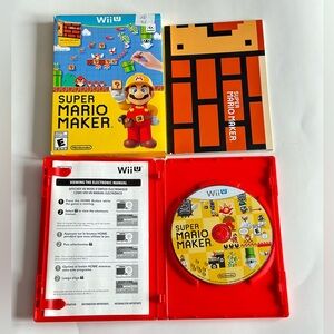 Super Mario Maker - Nintendo Wii U - w/ Idea Book and Box - CIB Complete.